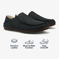 Moloā Slipper  -  Black / Dk Java